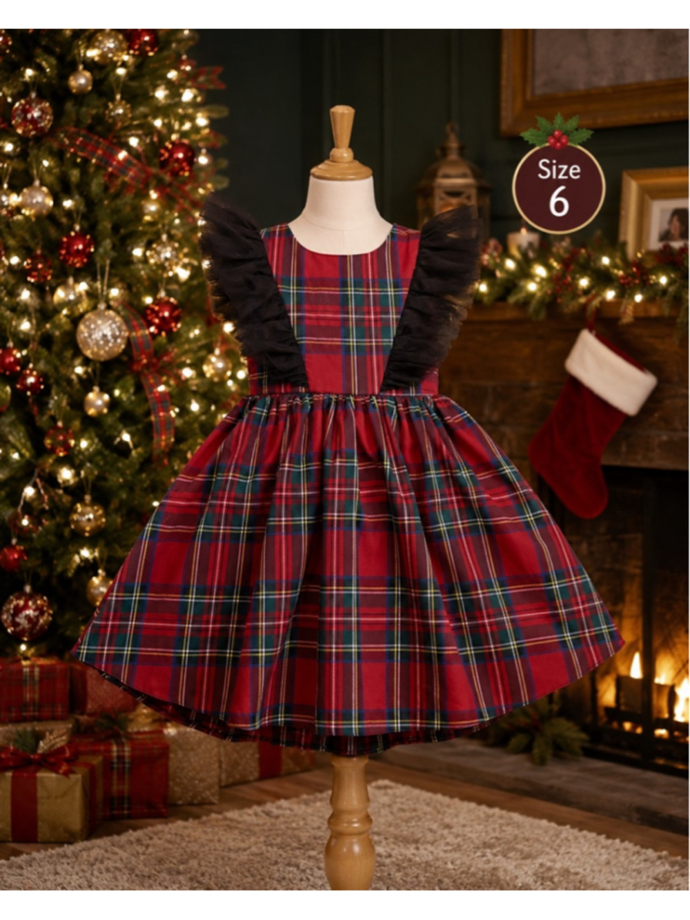 Girls Trish Scully Child Dress Size 6 Red Plaid Summer sale